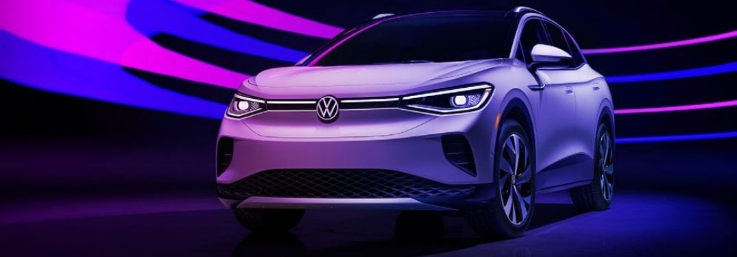 Volkswagen ID.4 parked in purple