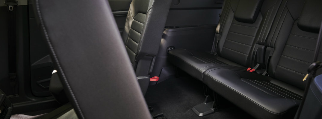 Third-row seats in 2018 Volkswagen Atlas with easy-fold and slide second-row seats