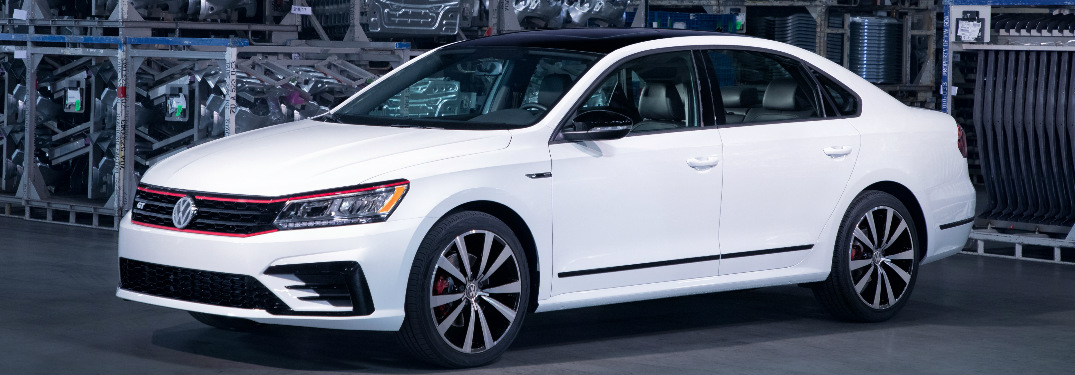 Side View of White 2018 VW Passat GT Special Model