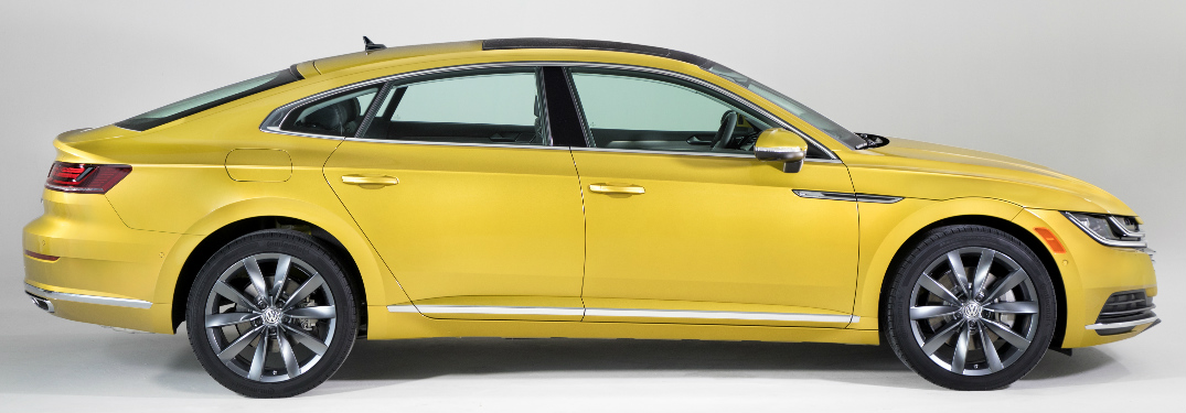 Side View of Yellow 2019 VW Arteon