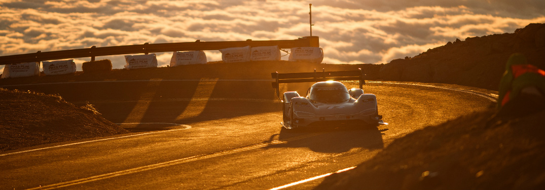 Volkswagen ID R Race Car Driving on the Pikes Peak International Hill Climb