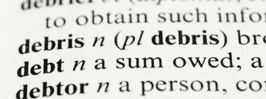 A stock photo showing a close up of a page in a dictionary
