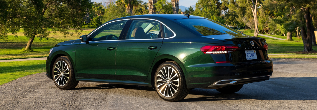2022 Volkswagen Passat parked near a garden