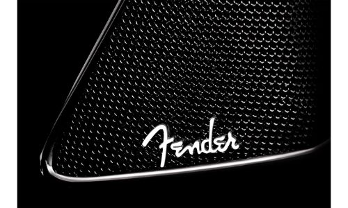 2019 Volkswagen speaker with fender logo slightly tilted