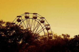 Ferris Wheel against a sunset