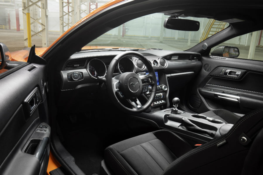 front interior of a 2020 Ford Mustang