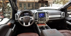 front interior of a 2020 Ford Super Duty
