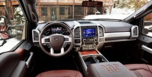 front interior of a 2020 Ford Super Duty