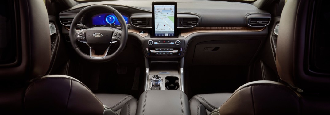 front interior of a 2020 Ford Explorer