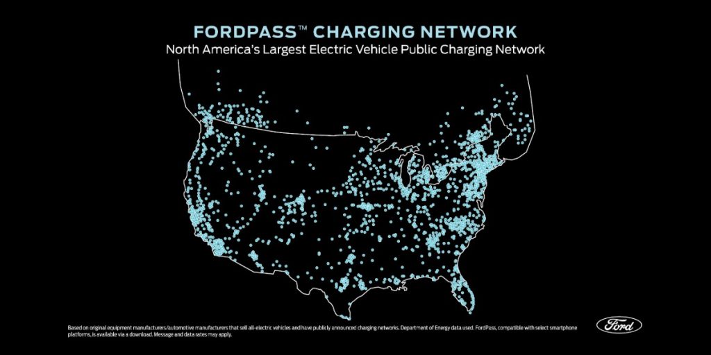 FordPass Charging Network Map