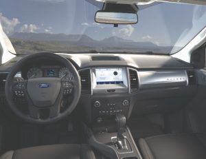 front interior of a new 2021 Ford Ranger