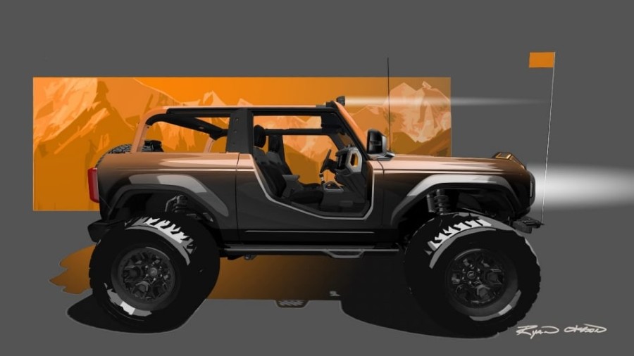 side view of a Ford Bronco Badlands Sasquatch 2-Door Concept