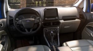 front interior of a 2021 Ford EcoSport