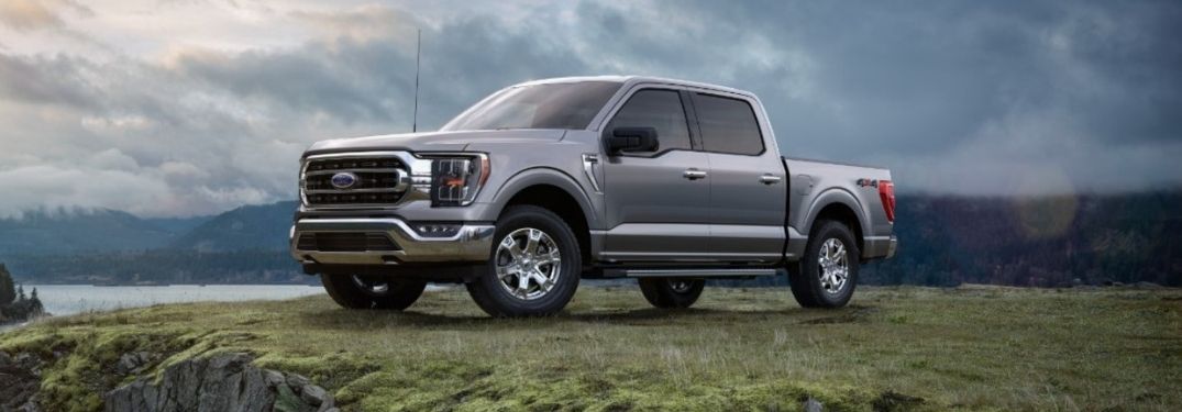 A 2021 Ford F-150 parked on the grassland.