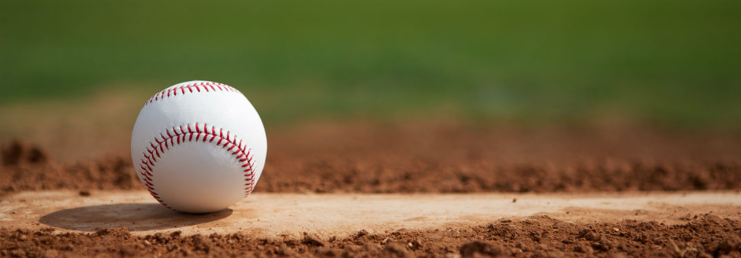 Baseball resting on the pitcher's mound