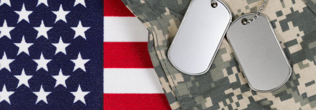 digital camo, dog tags, american flag