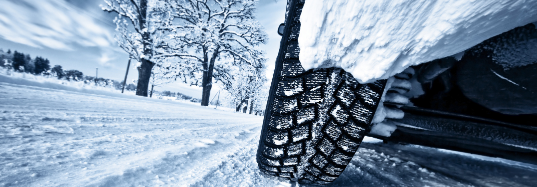 Car running in snow