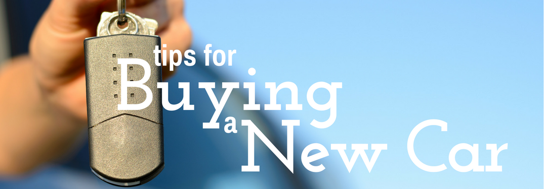Tips for buying a new car on new car keys background