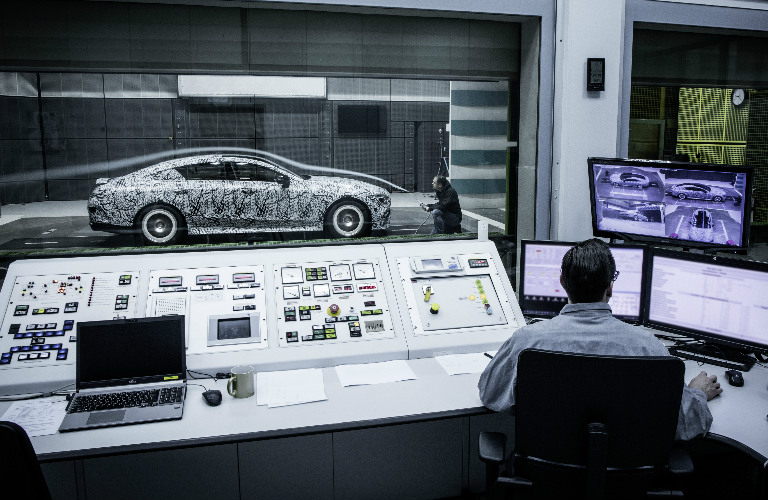 AMG GT Coupe aerodynamics test and lab