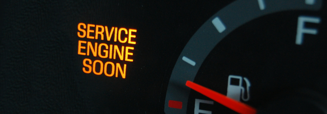 service engine soon warning light up close