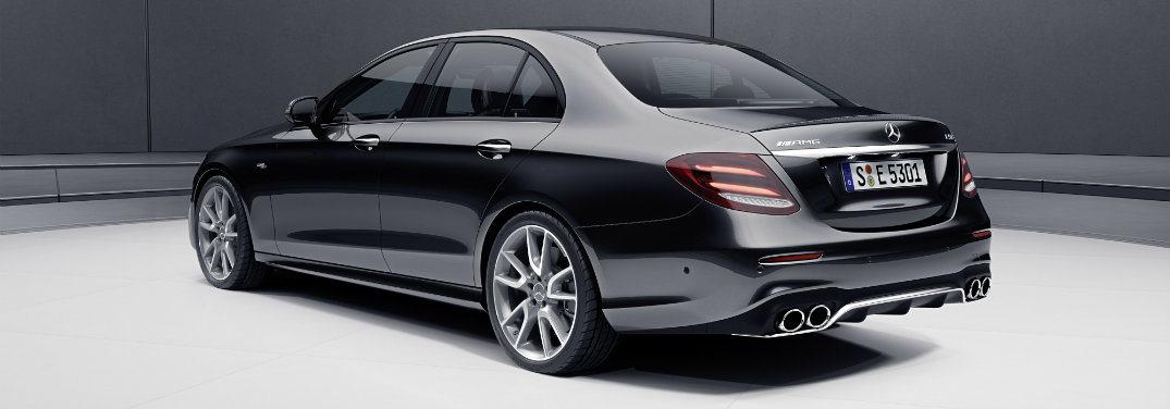 rear of black Mercedes-AMG e 53