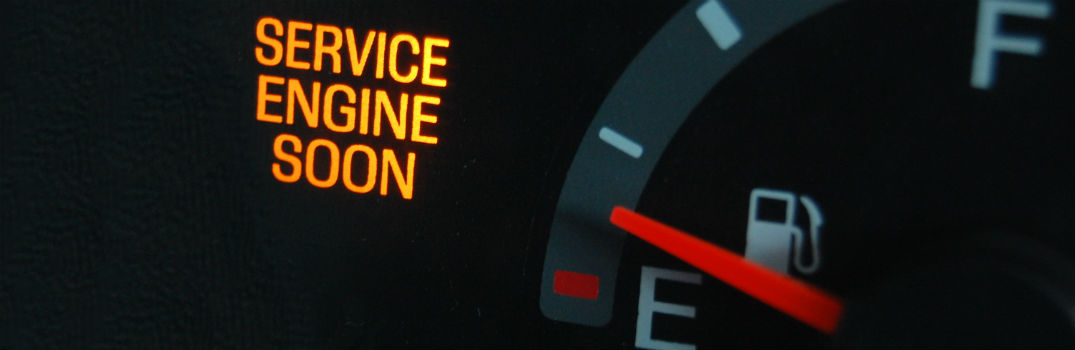 check engine light on a driver's display