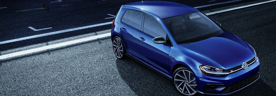 2019 VW Golf R parked in the middle of the road