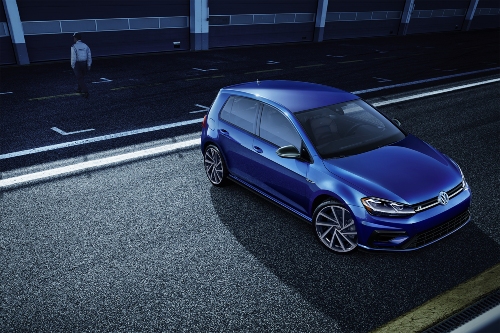 2019 Golf R parked on a race track
