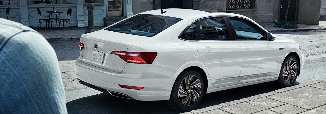 2020 Jetta parked on street curb