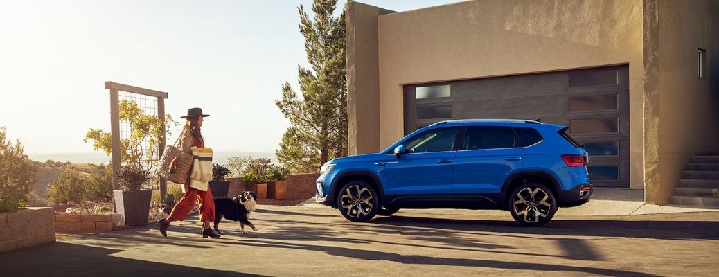 2022 Volkswagen Taos Parked by a House
