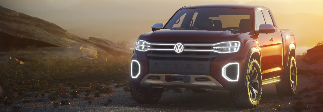 Volkswagen Atlas Tanoak pickup truck concept exterior and front fascia