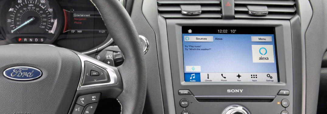 Ford+Alexa app on an infotainment screen