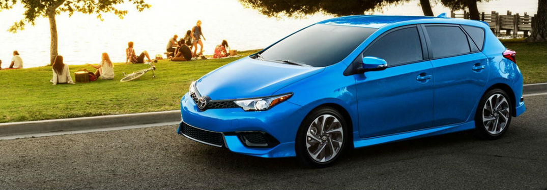 blue 2018 Toyota Corolla iM parked