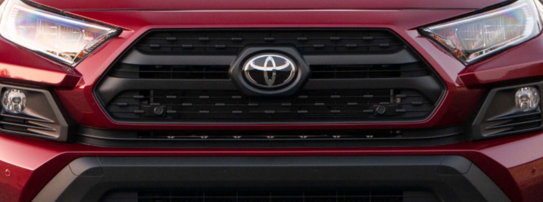 Front grille of a 2019 Toyota RAV4