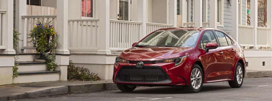 Red 2020 Toyota Corolla sedan