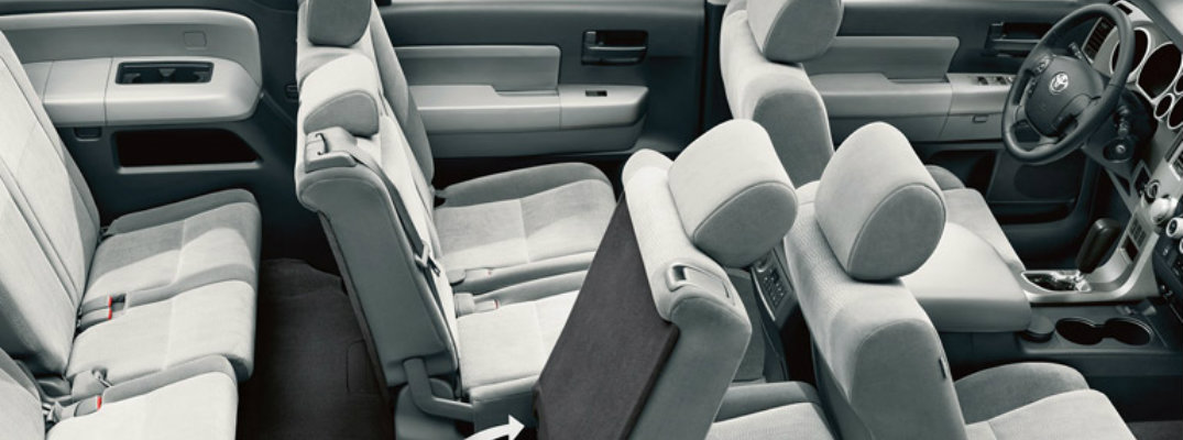 Interior seating in a Toyota Sequoia