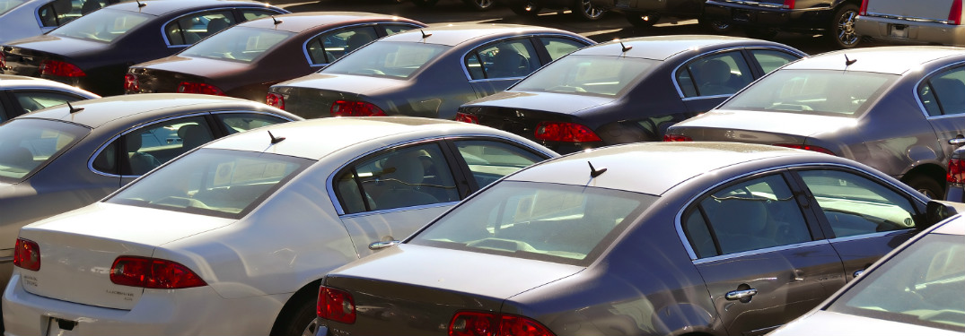 car lot of various car models and colors