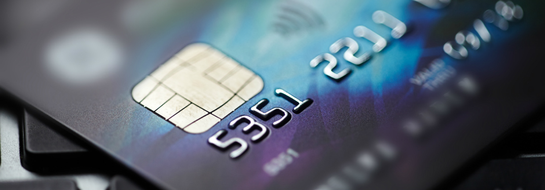 close up of credit card including numbers and chip
