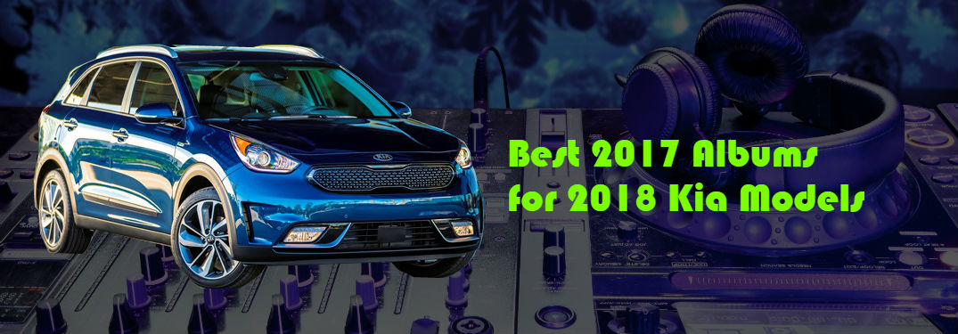 2017 kia rio in front of turntable graphic