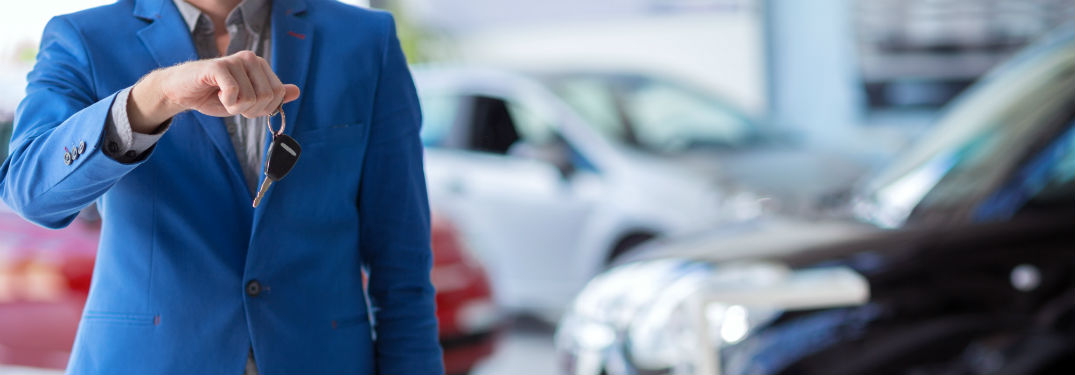 car buying tips salesman stock photo