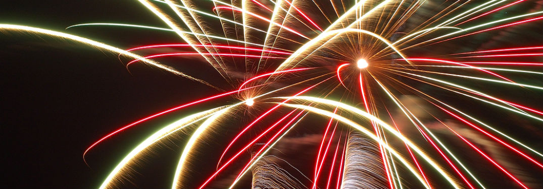 fireworks exploding for fourth of july