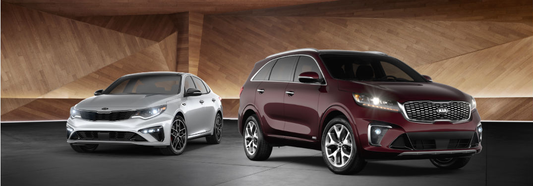 kia optima and kia sorento side by side
