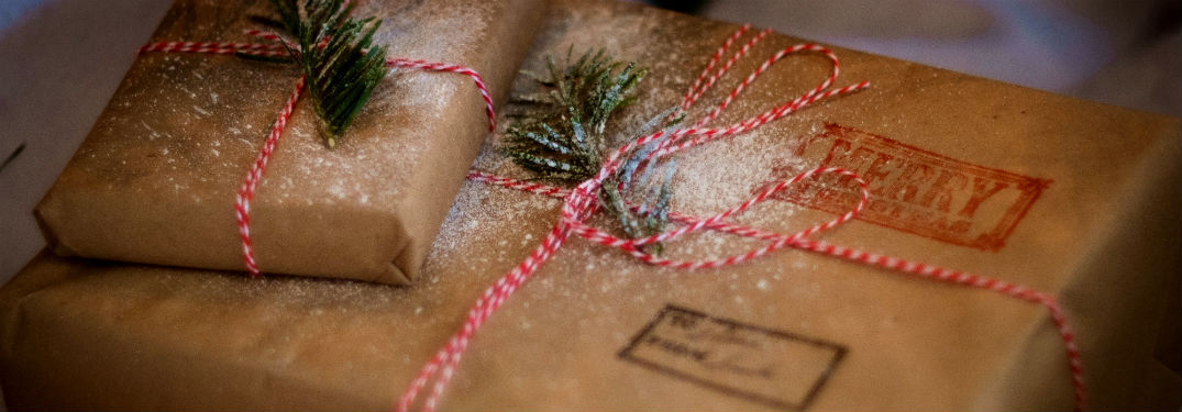 Packages tied together for the holidays