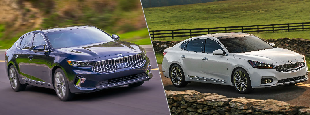 Black 2020 Kia Cadenza and white 2019 Kia Cadenza