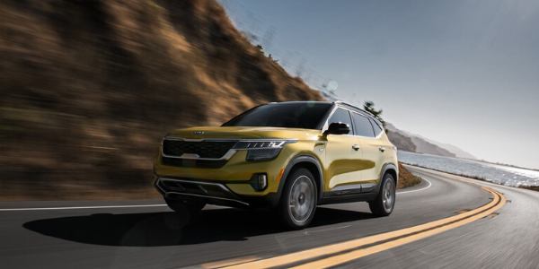 Yellow 2021 Kia Seltos