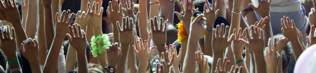 Hands in the air at concert