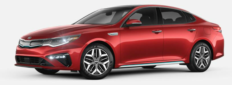2020 Kia Optima Hybrid in Runway Red