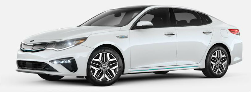 2020 Kia Optima Hybrid in Snow White Pearl