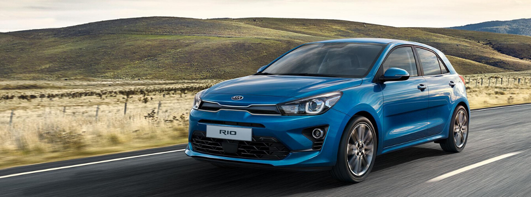 Blue European 2020 Kia Rio