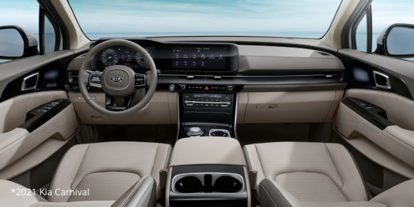 Interior view of 2021 Kia Carnival
